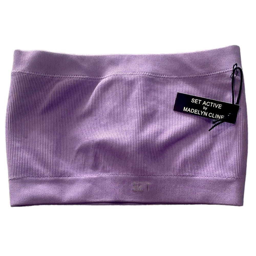 SET Active x Madelyn Cline Tube Top Sports Bra sz medium, purple